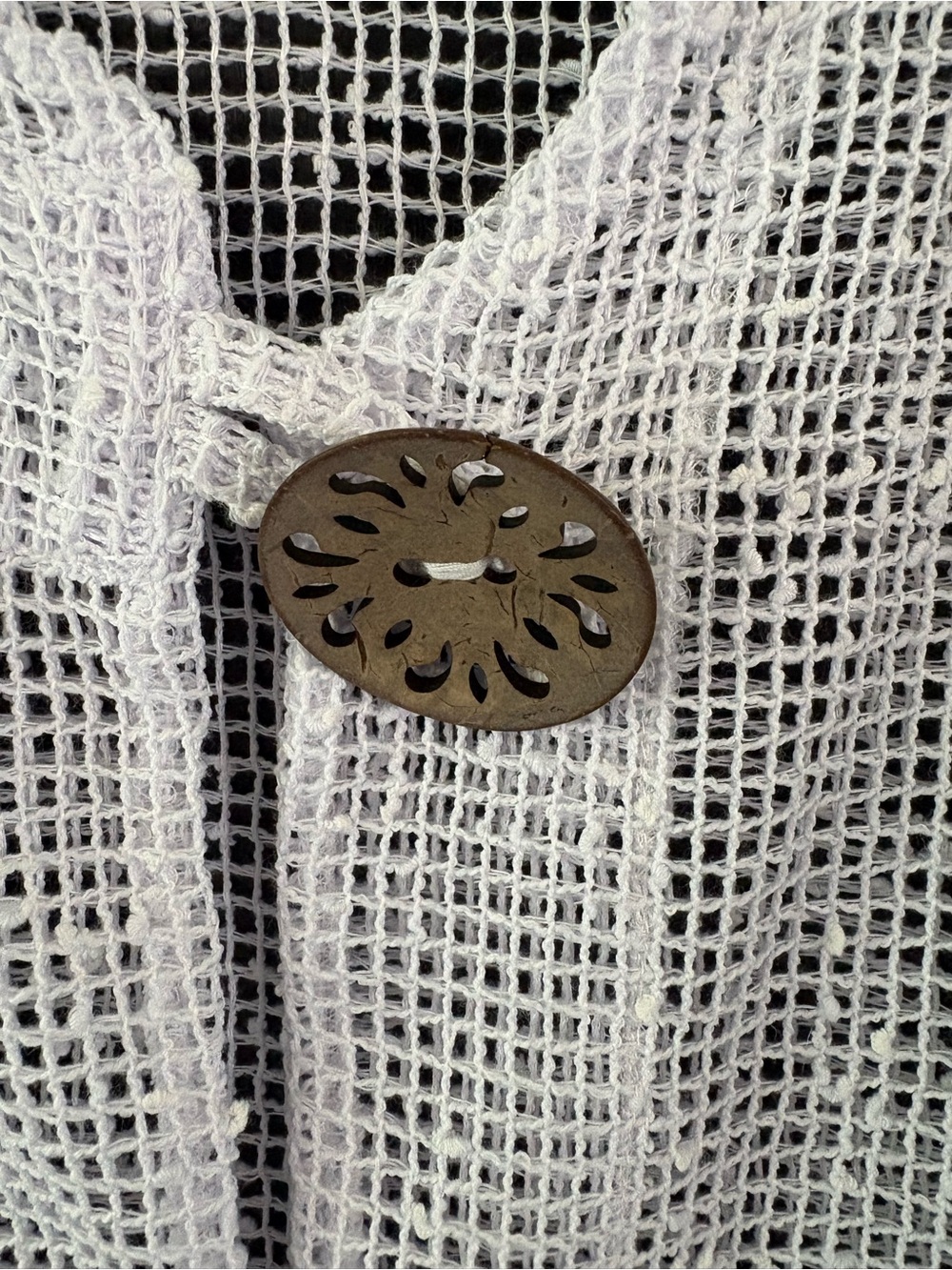 NWT Nina Leonard White Open-Weave Mesh Overlay Top - Picture 3 of 9